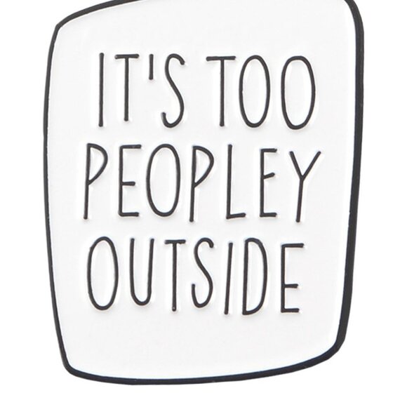 Slogan Design Square Enamel brooch - Picture 1 of 3